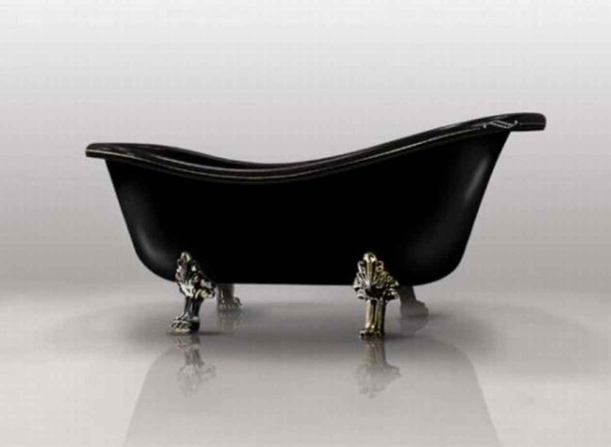 Black freestanding bathtubs by gruppo treesse luxury black bathtub