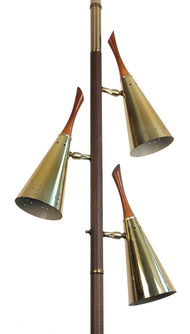 Mid Century Tension Pole Floor To Ceiling Lamp
