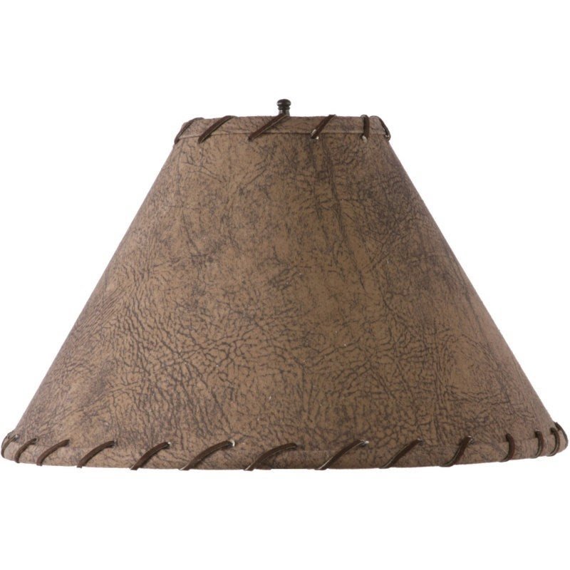 With a custom rawhide lamp shade this hand made rawhide