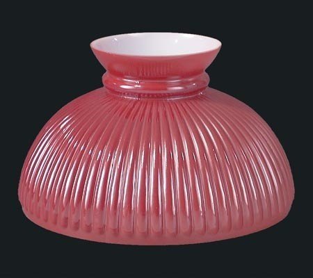 10 inch fitter hand blown american made opal glass rib