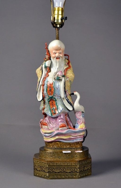 99 chinese porcelain republic old man lamp