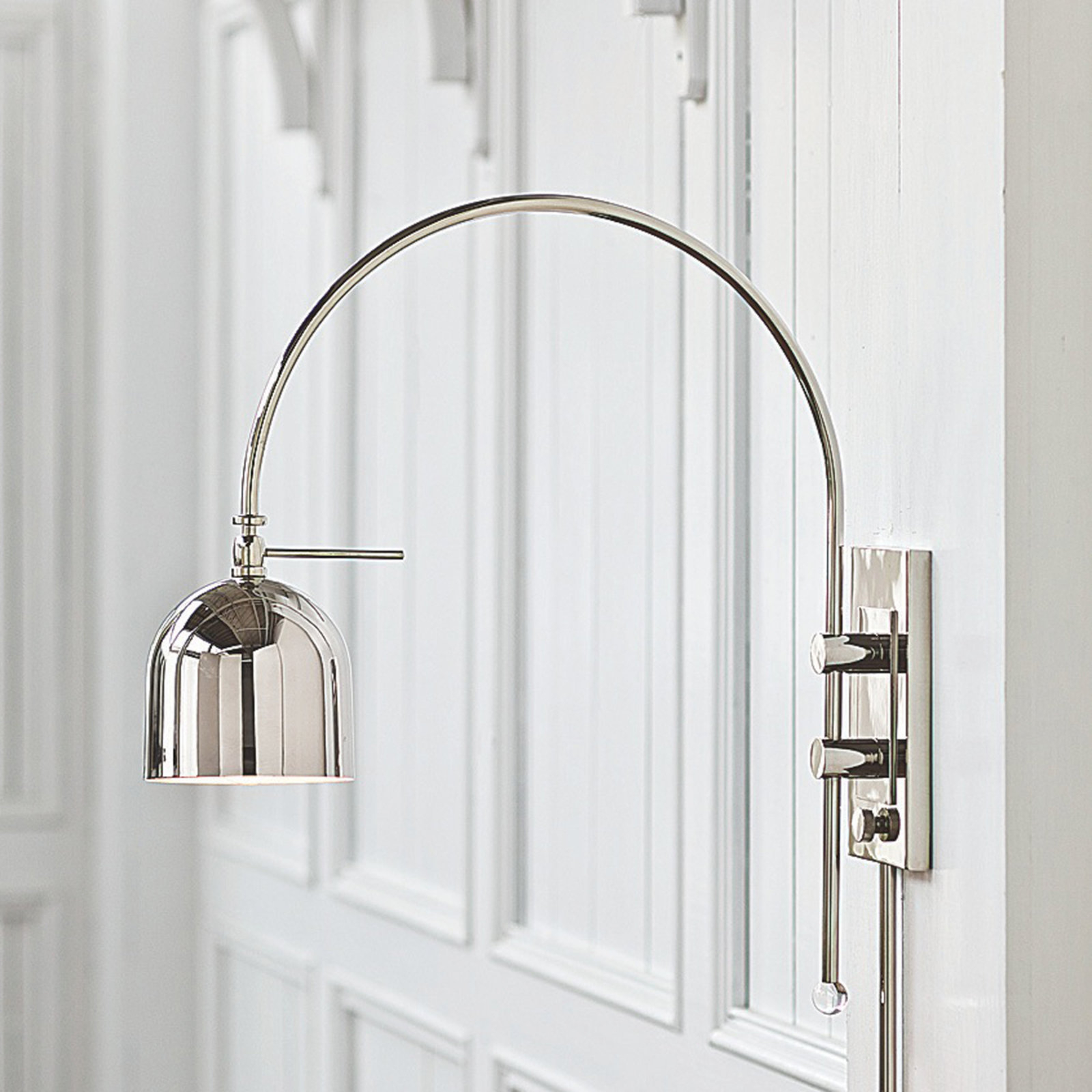 Arc dome shade modern swing arm wall light via shades