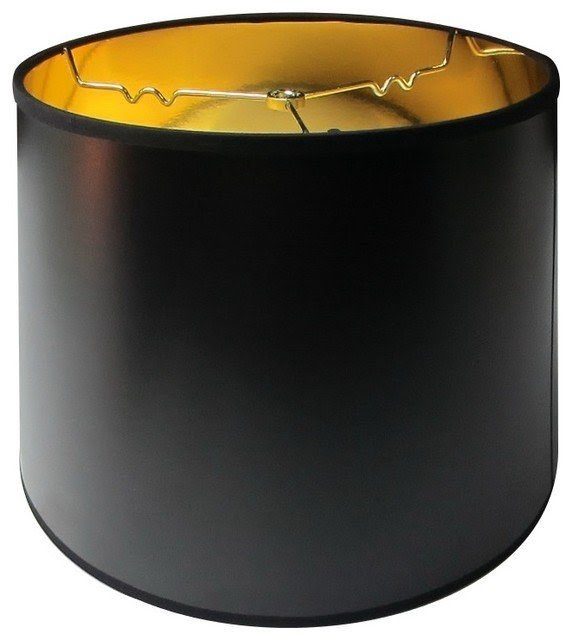 Black parchment gold lined empire lamp shade contemporary lamp shades