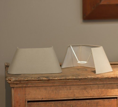 Linen half lamp shade 1