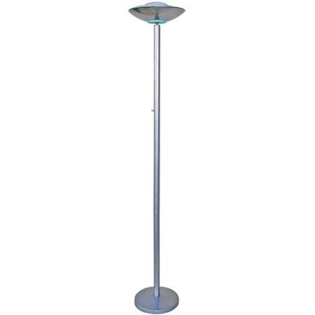 Ore international 190w halogen torchiere floor lamp silver 1