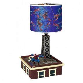 Spider man animated talking table lamp sku 27374 tweet email