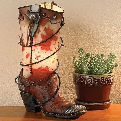 Cowboy boot lamp 17
