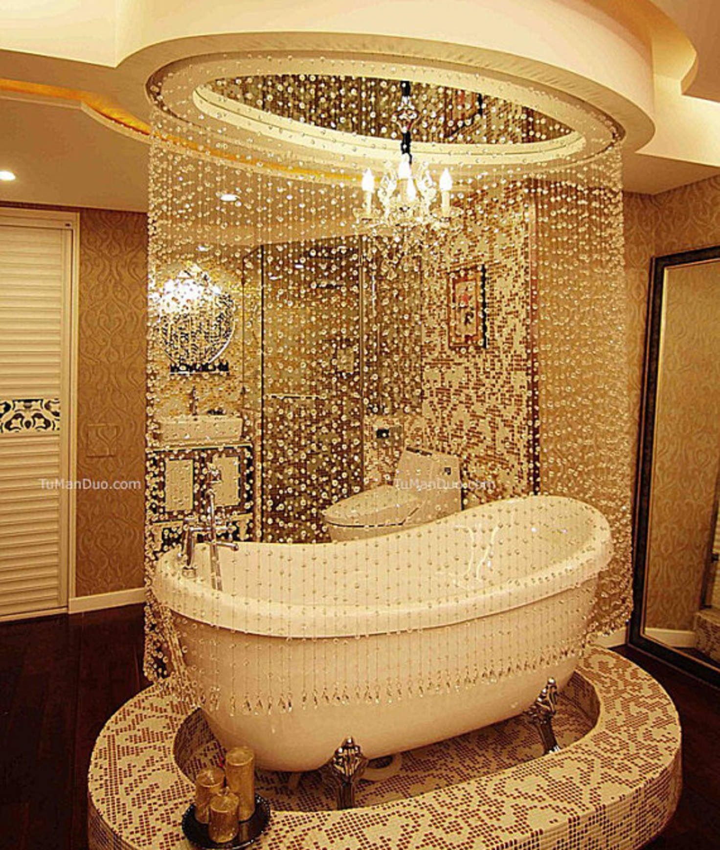 Crystal beads curtain for home