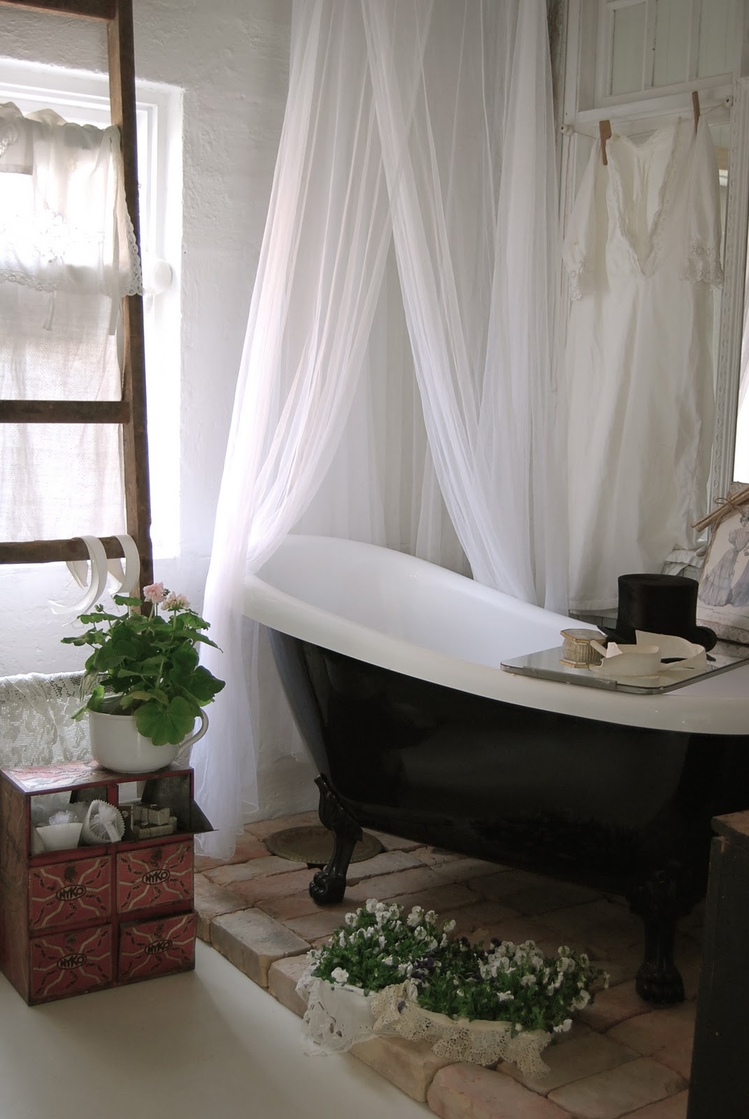 Sheer shower curtain 7