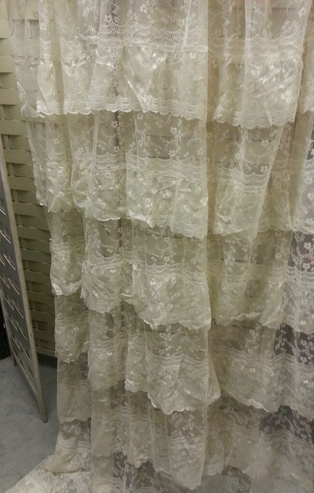 Shower curtain shabby chic
