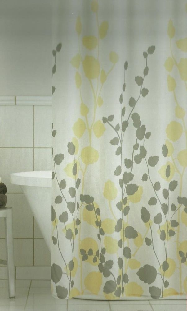 Metallic silver shower curtain