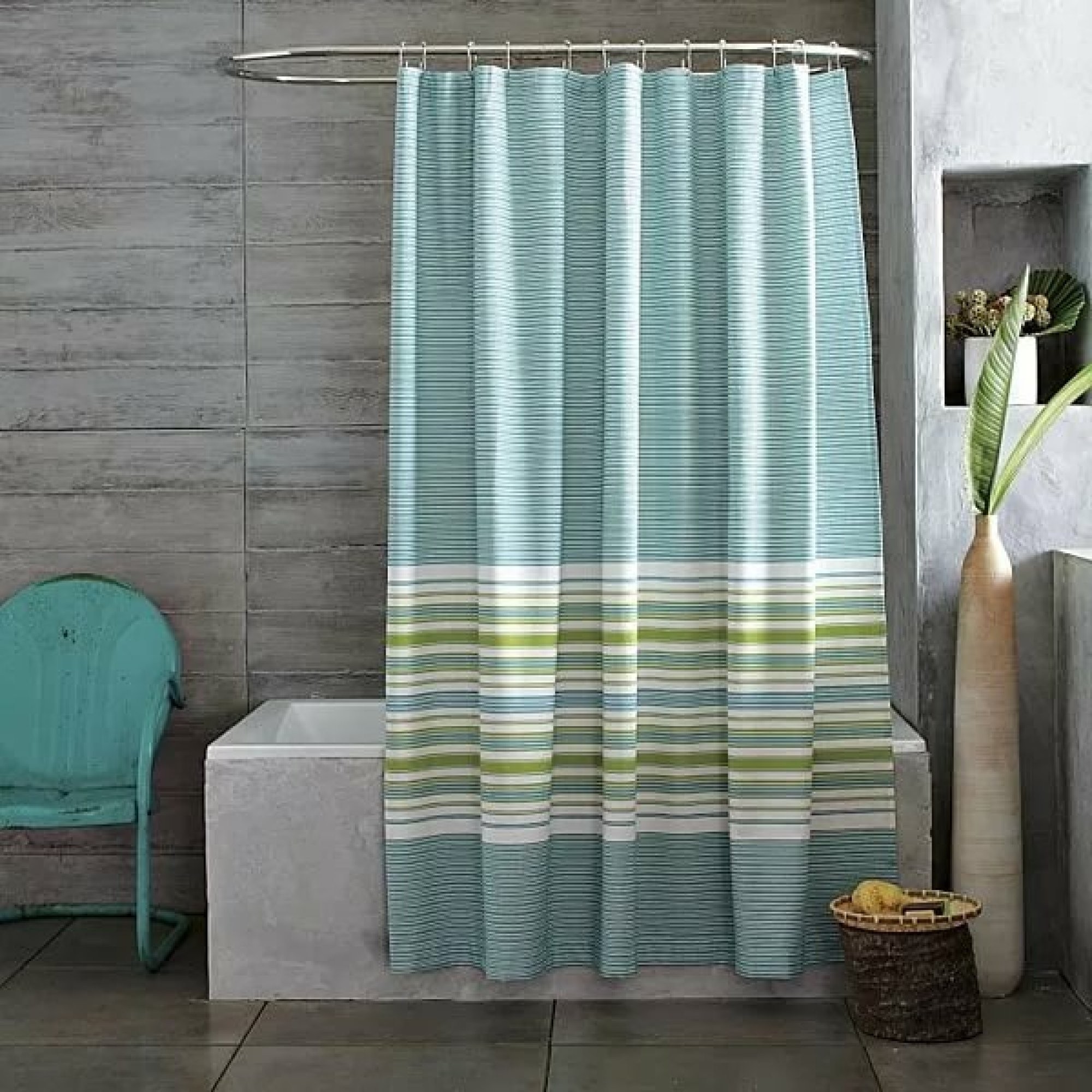 Oval shower curtain rod ceiling mount