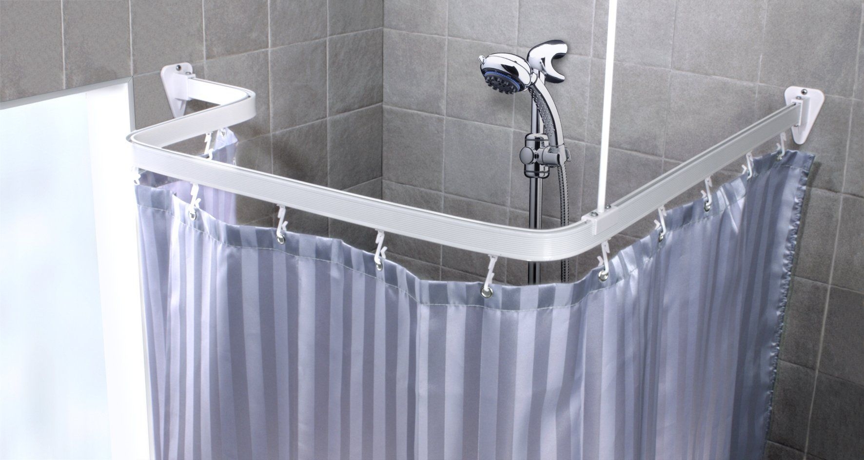 Custom shower curtain rods