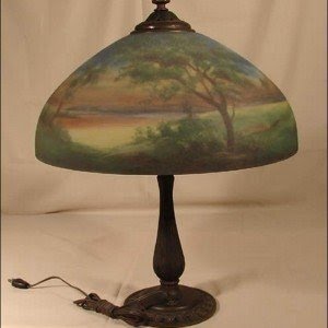Hand painted lamp shades table lamps