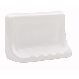Porcelain recessed soap dish