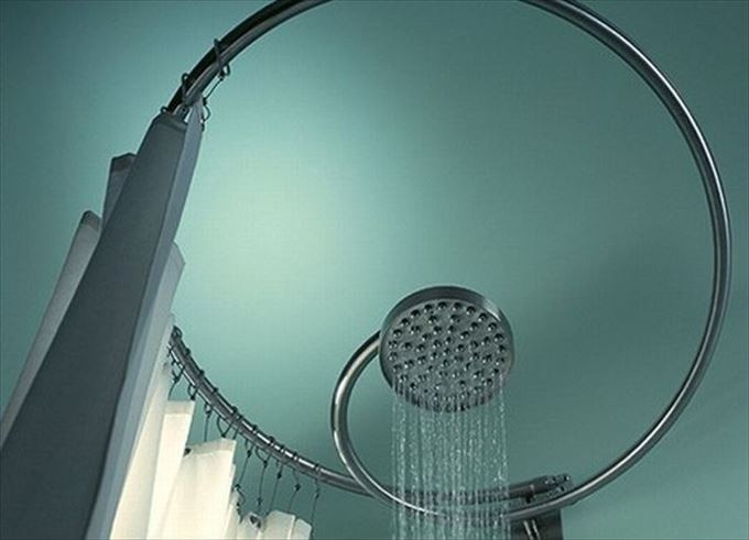 Rounded shower rod