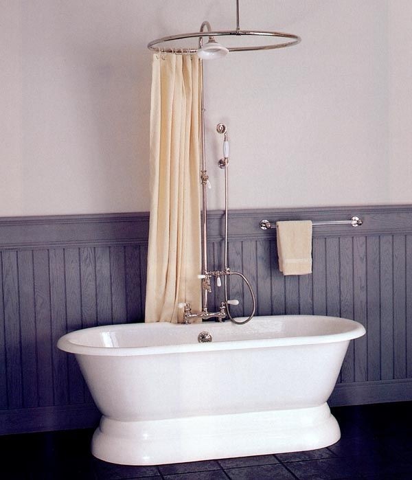 Semi circle shower curtain rod