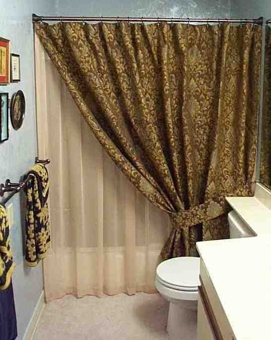 Swag shower curtain