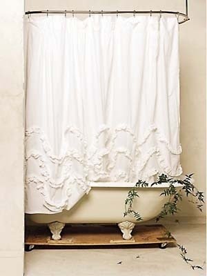 Shabby chic door curtain