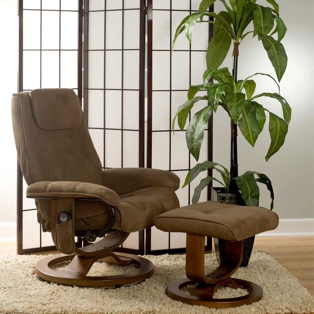 Comfort Products 60-078011 Deluxe Leisure Recliner Chair with 8-Motor Massage & Heat, Brown