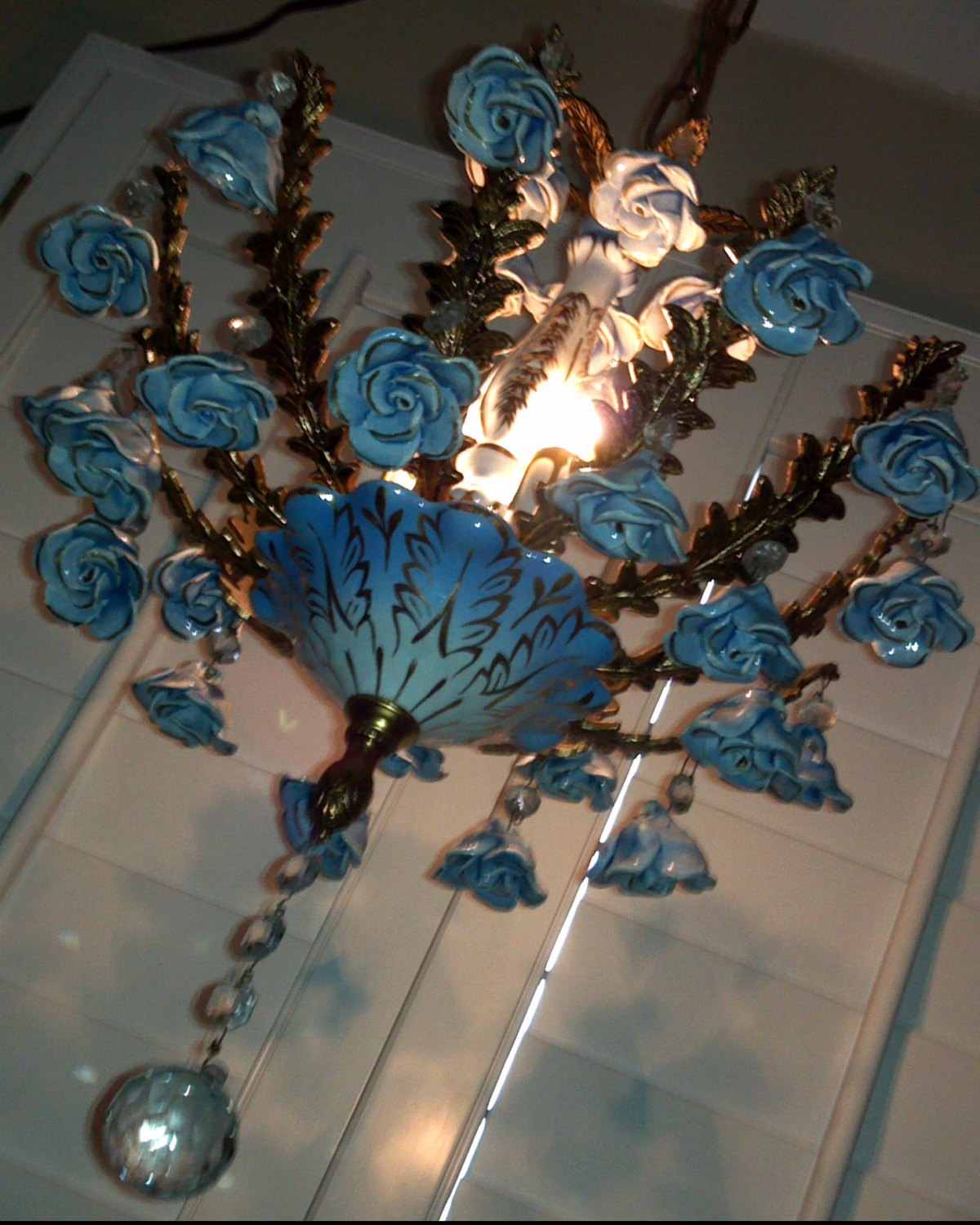 Antique capodimonte chandelier antique3