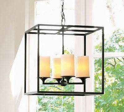 Candle pillar chandelier