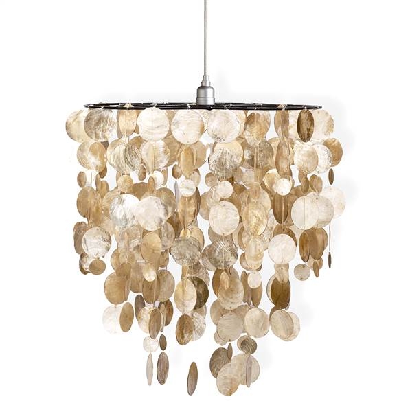 Capiz shell chandelier 1