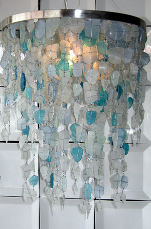 Capiz shell chandelier 29