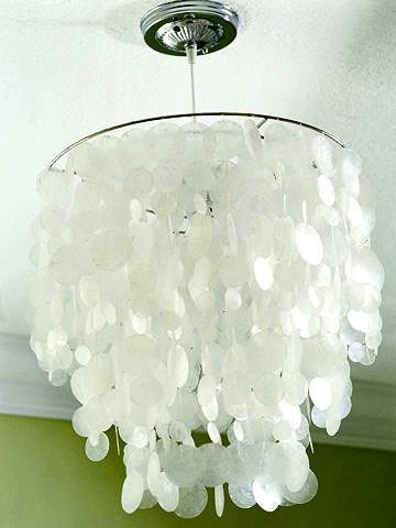 Capiz shell chandelier 35