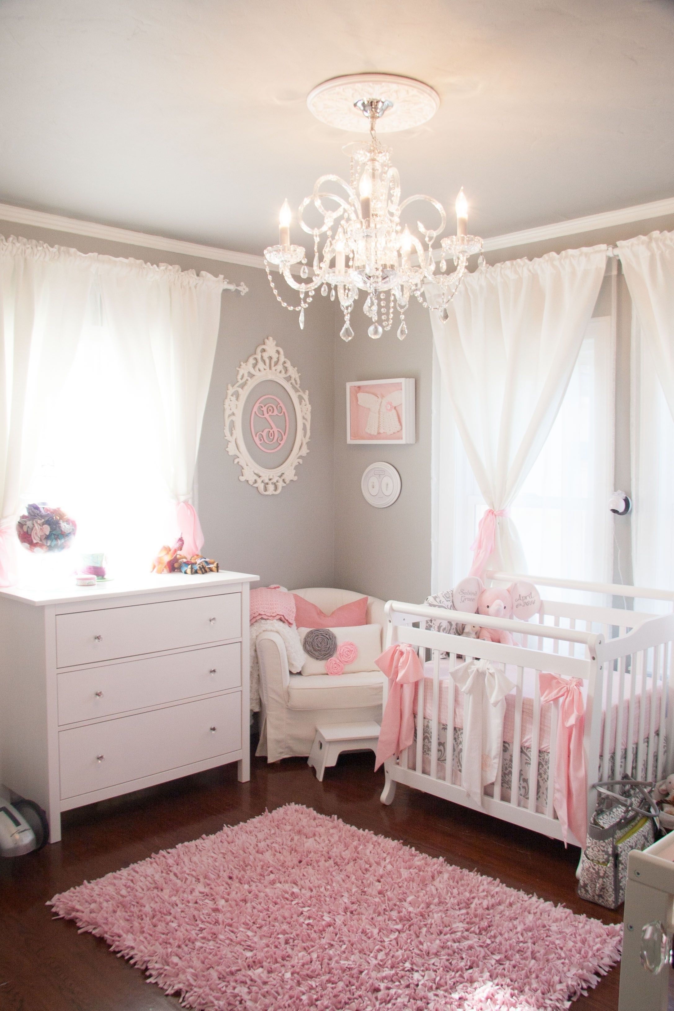 Chandelier girls room 1
