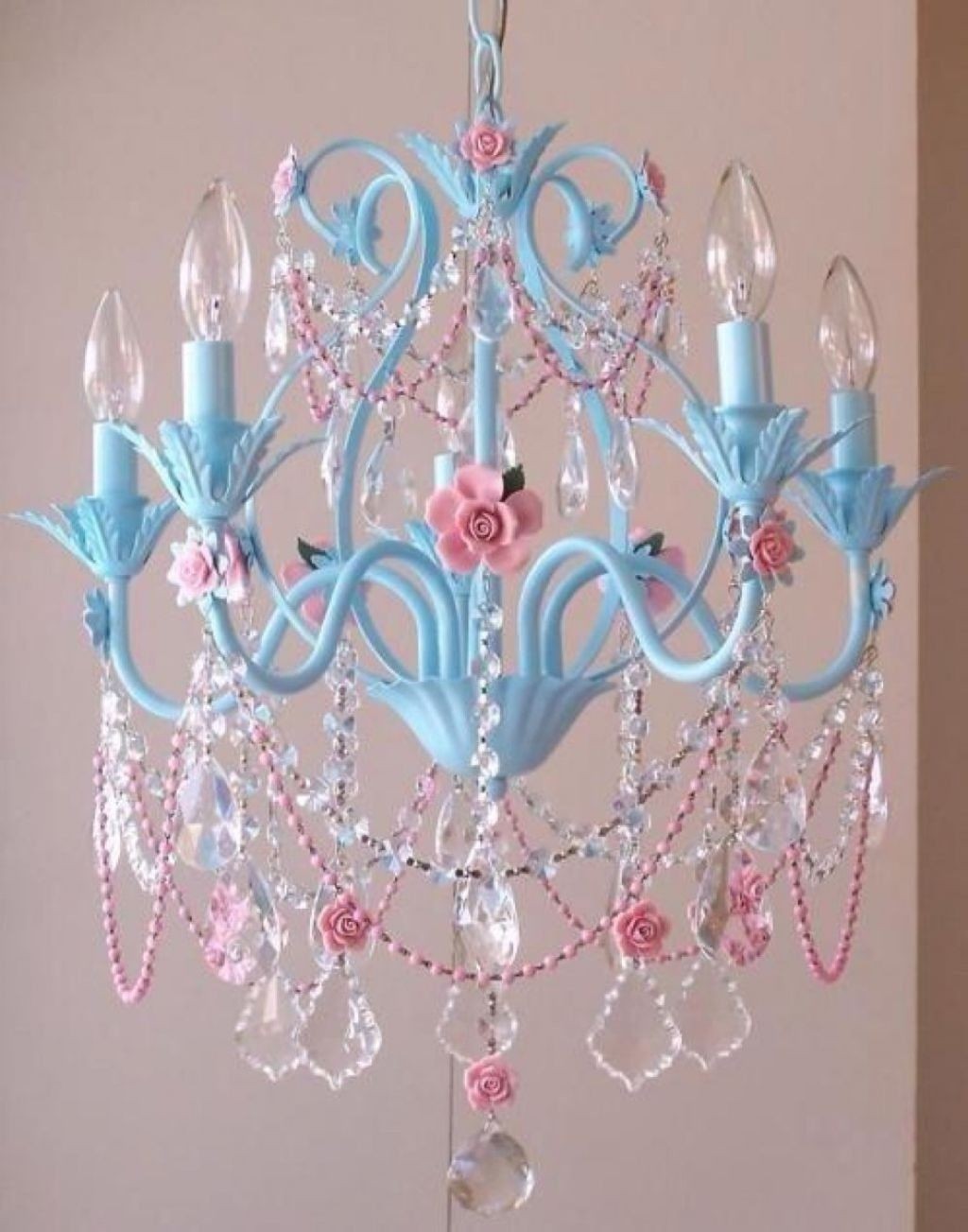 Chandelier girls room