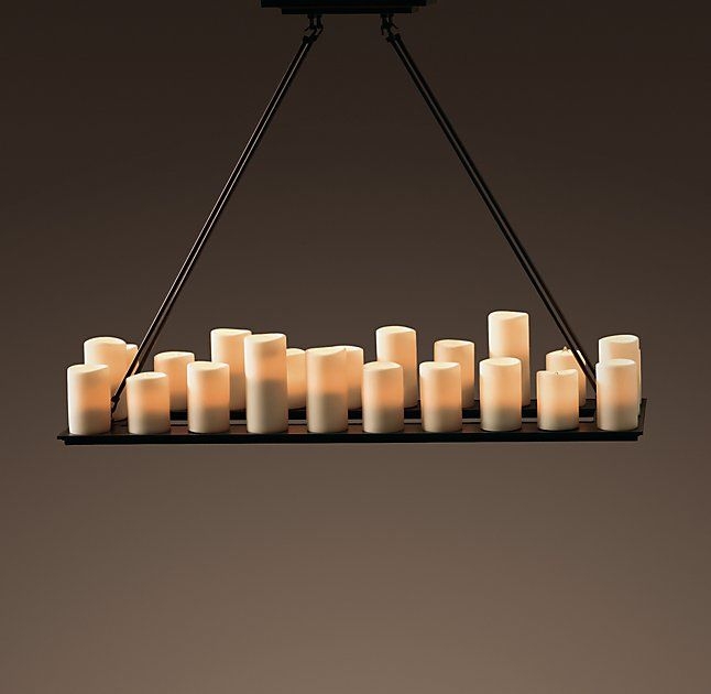 Faux candle chandelier 15