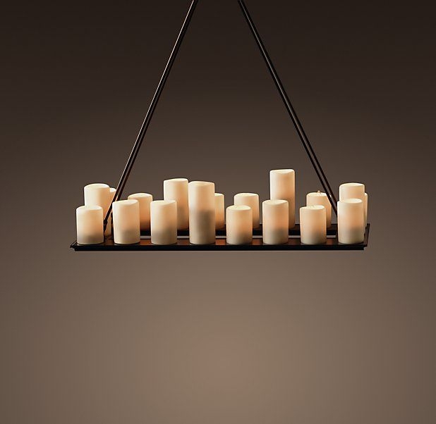 Faux candle chandelier 27