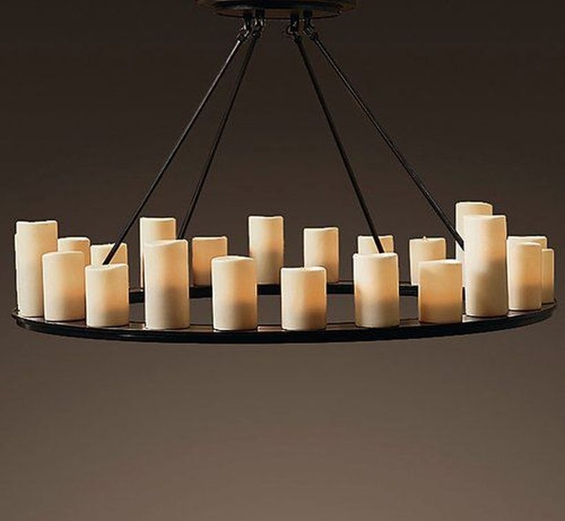 Pillar candle chandelier 14