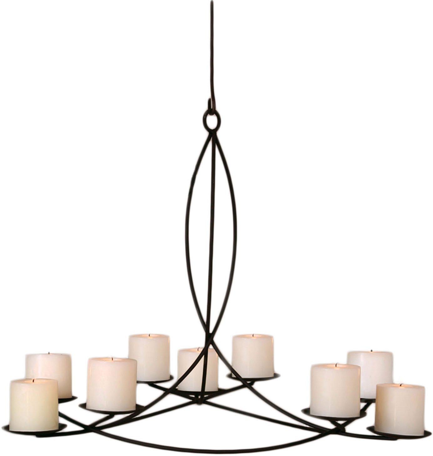 Pillar candle chandelier 37