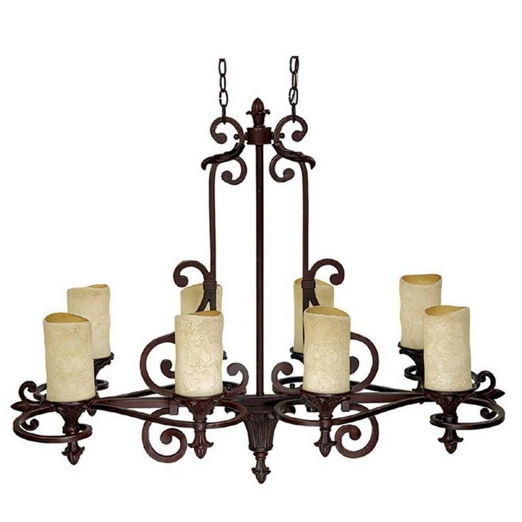 Pillar candle chandelier 38