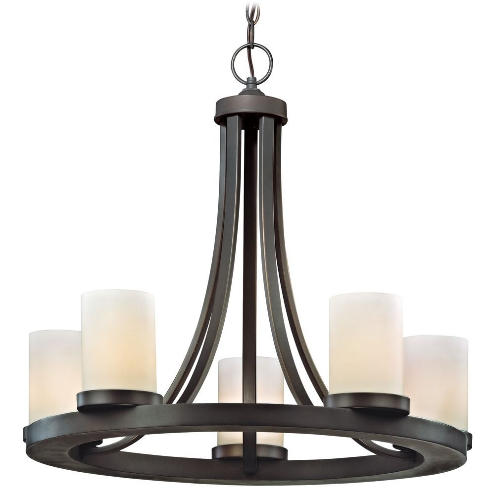 Pillar candle chandelier round 3