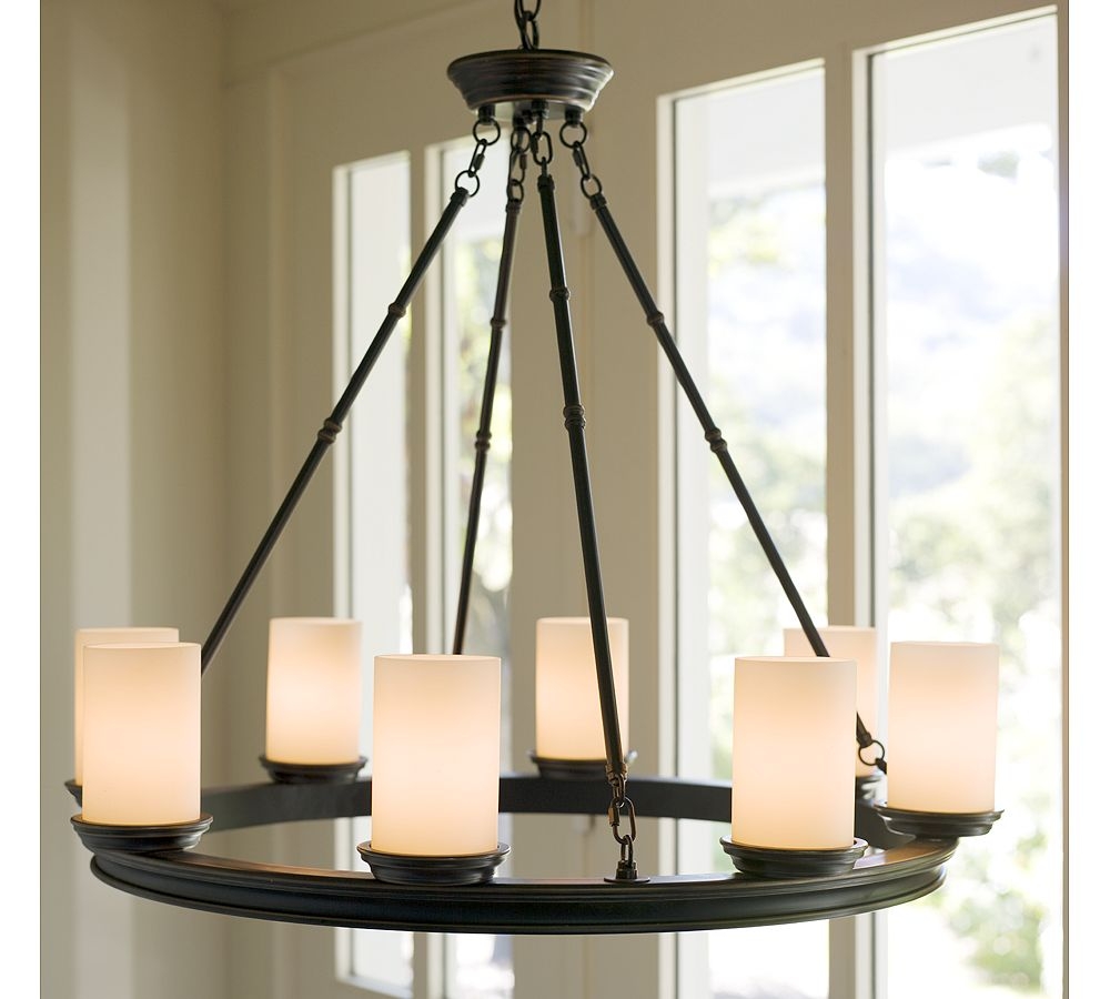 Pillar candle round chandelier 2