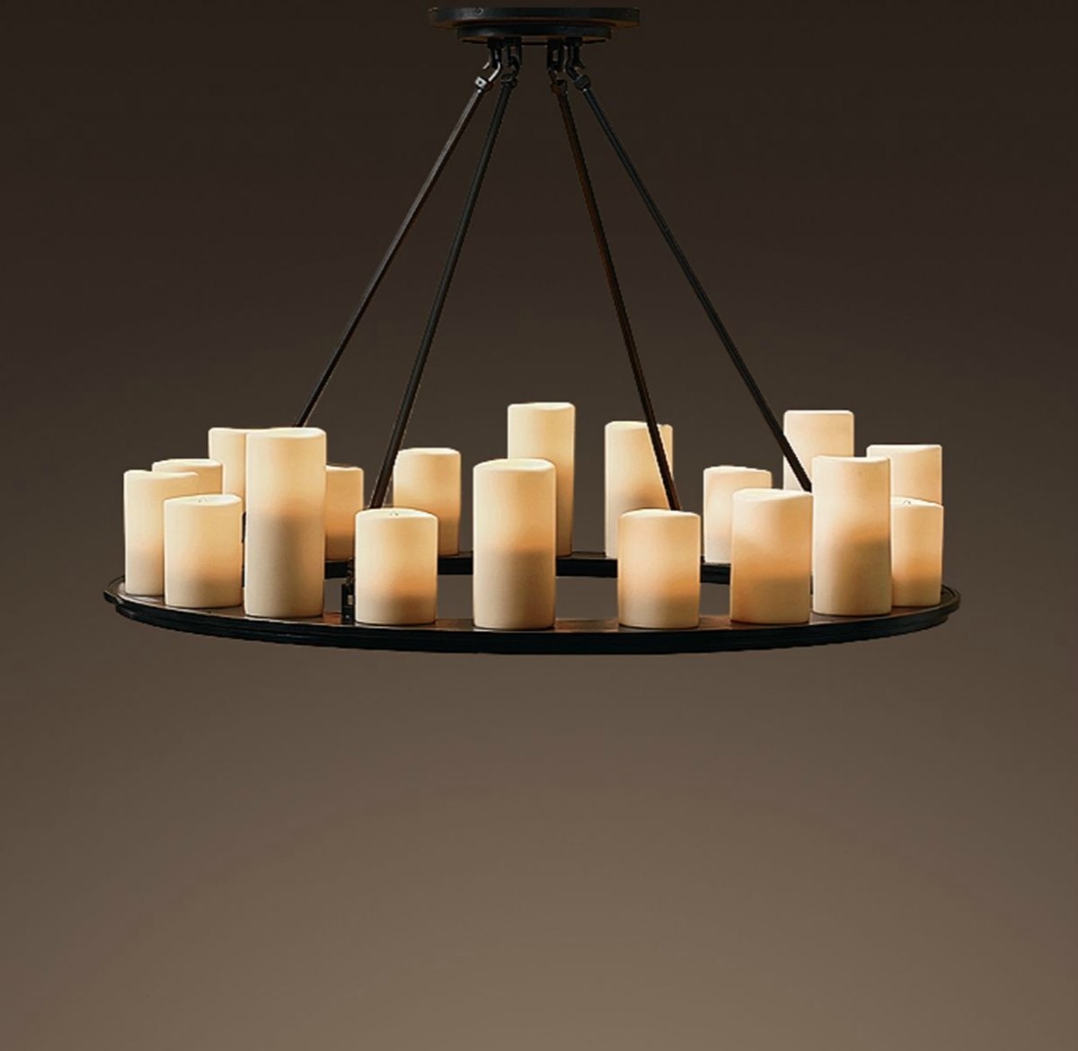 Pillar candle round chandelier medium chandeliers restoration