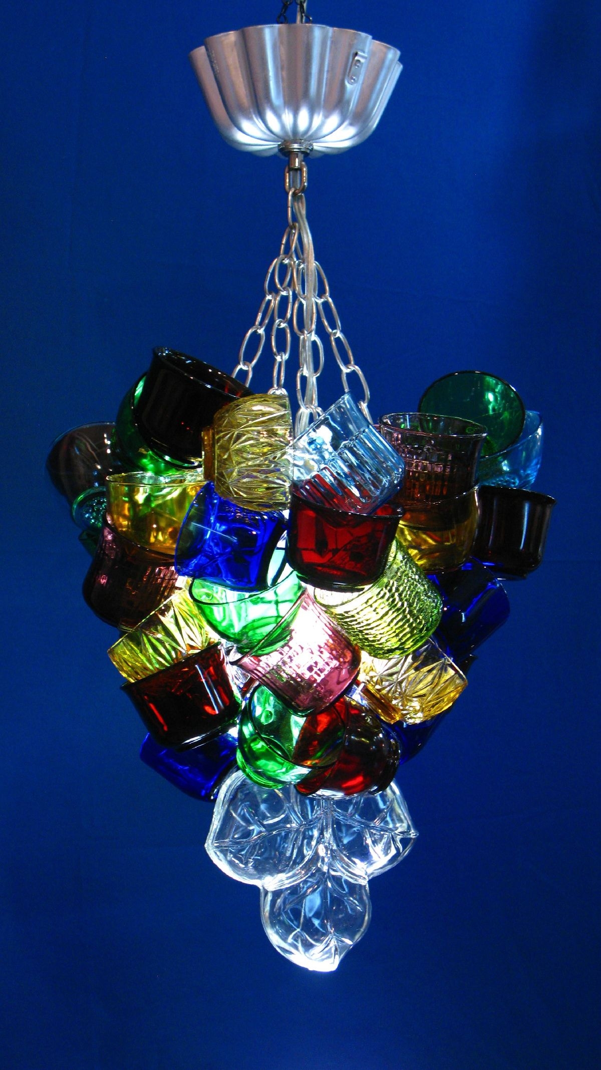 Recycled Glass Chandelier