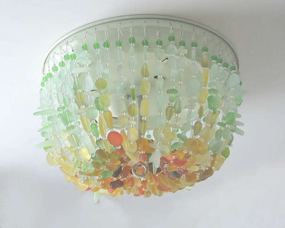 Recycled glass chandelier 31