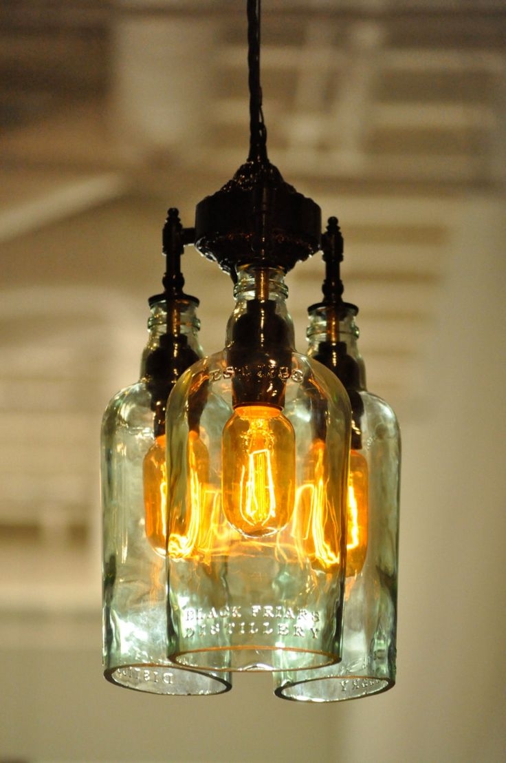 Recycled glass chandelier 32