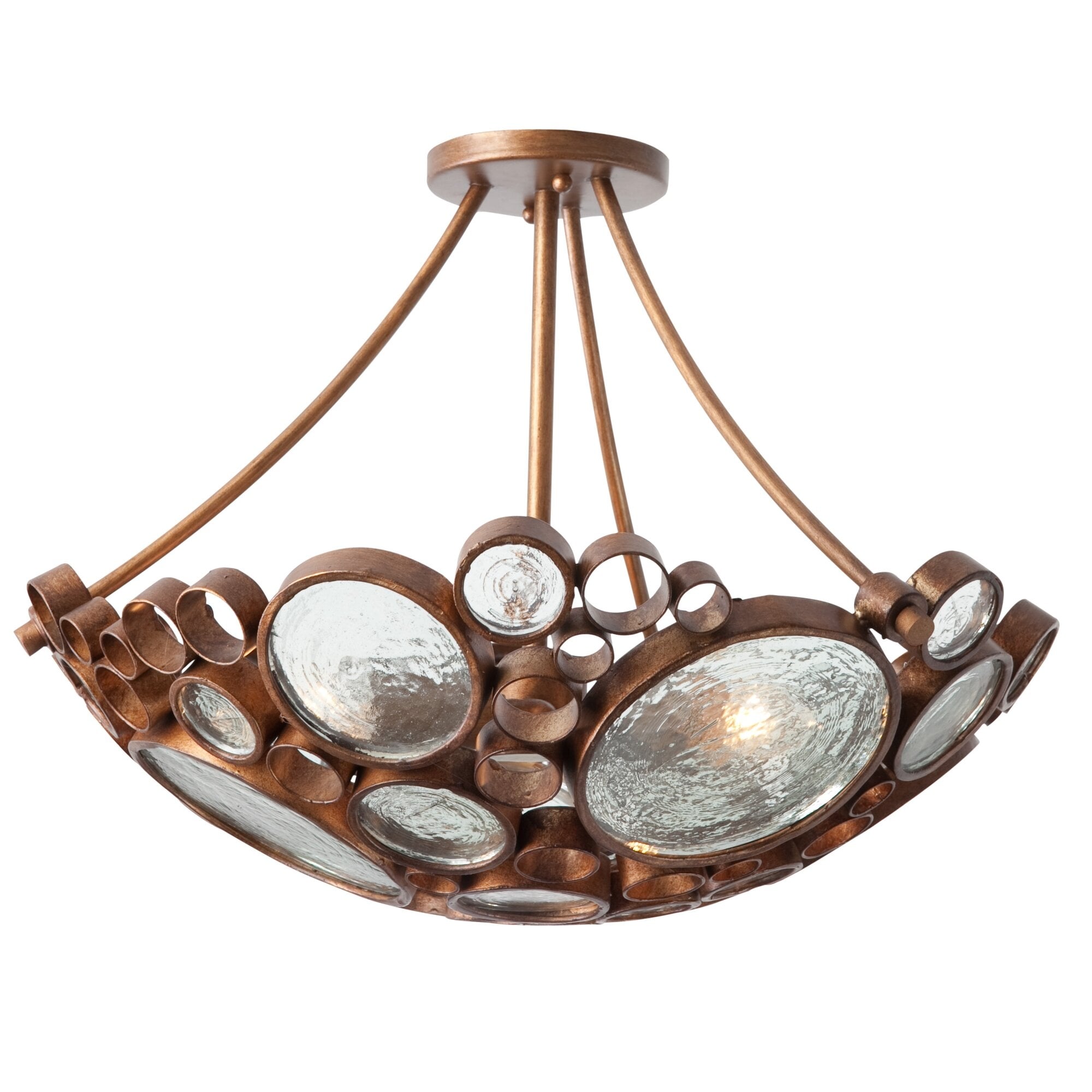 Recycled glass fixture