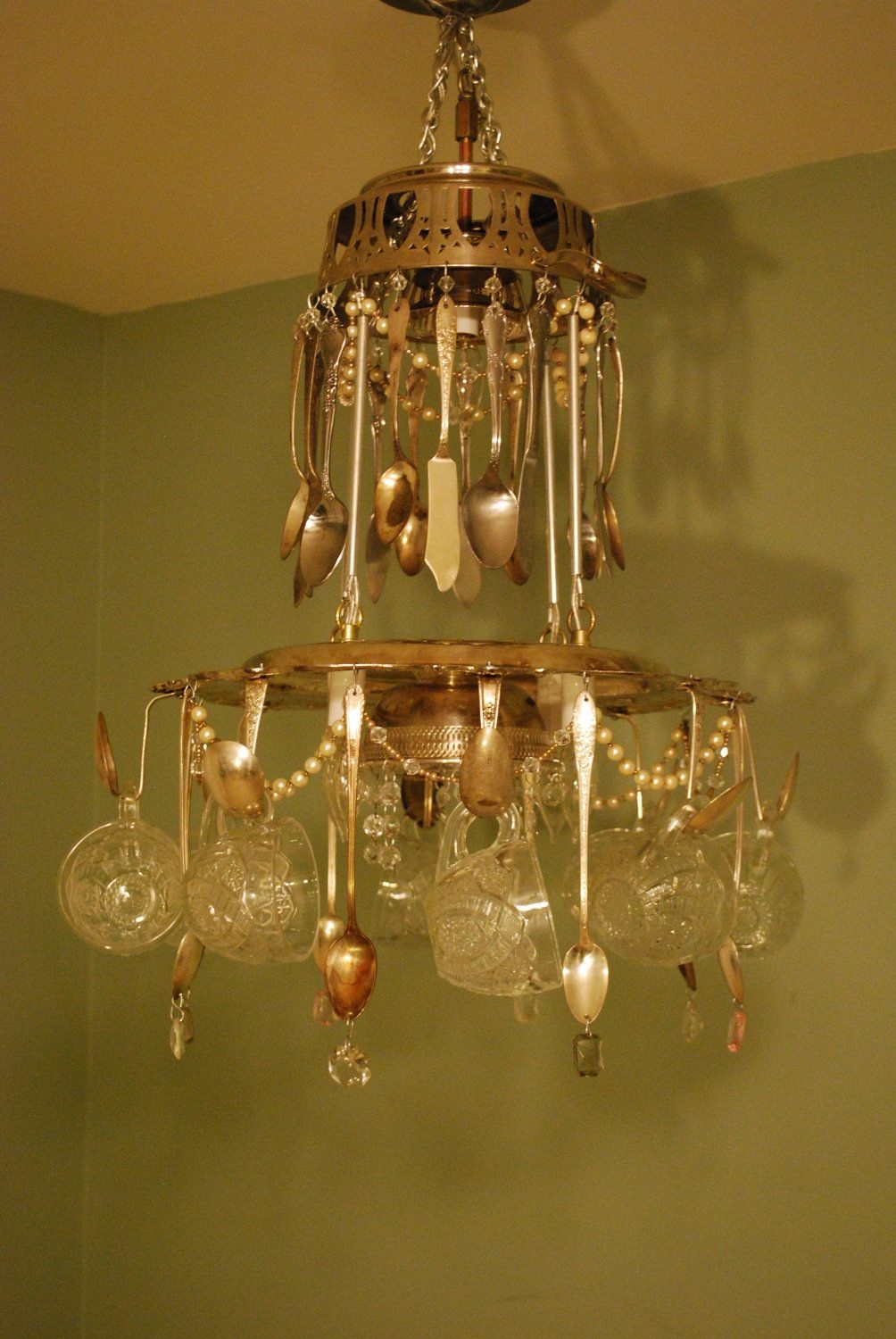 Repurposed recycled vintage teacup and