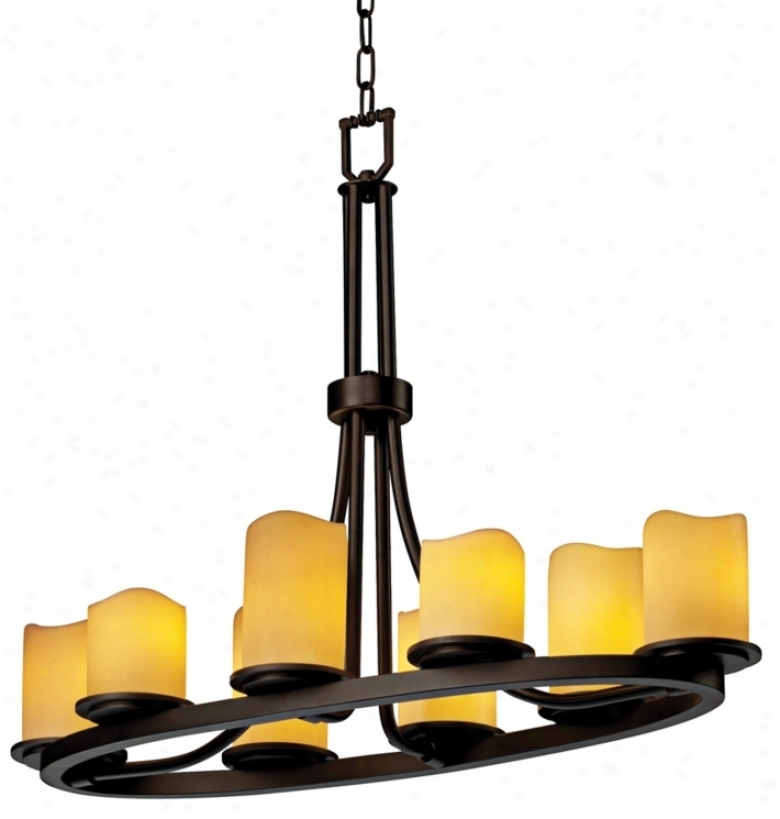 Ring bronze faux candle island chandelier contemporary chandeliers