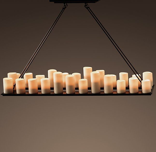 The candles are faux but natural looking would be a