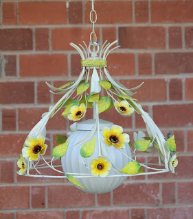 Tole painted chandelier 25