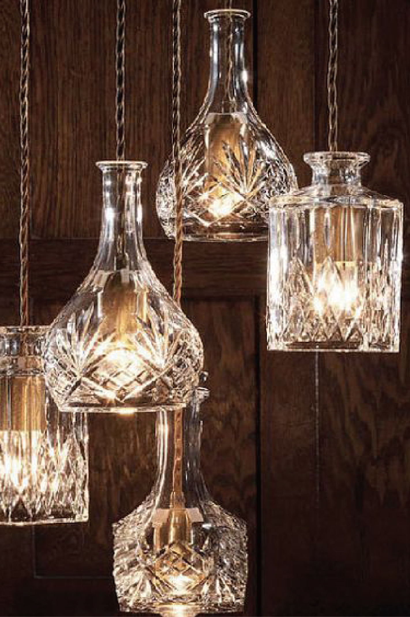 Wine decanter bottle pendant light