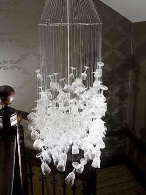 Wine glass light fixture