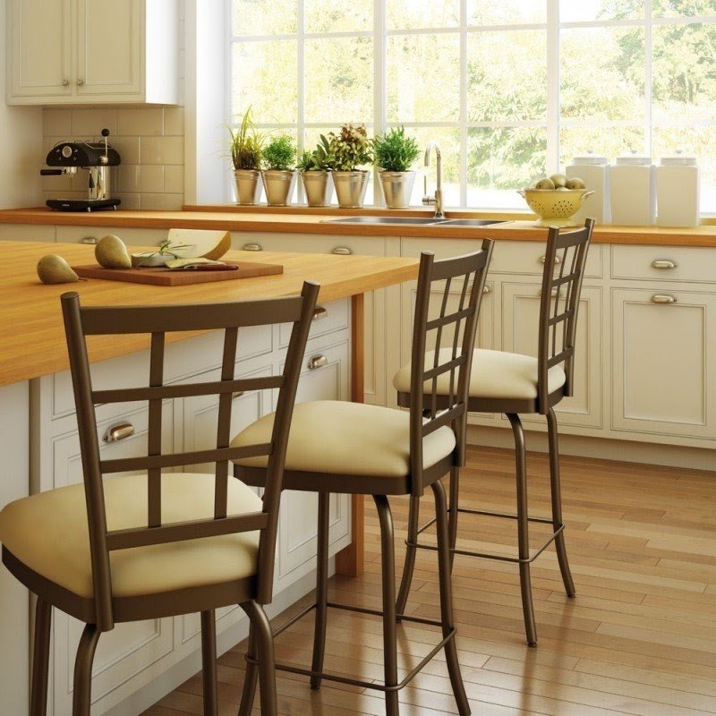 Amisco Jamie Swivel Counter Bar Or Spectator Stool With Arms 41469